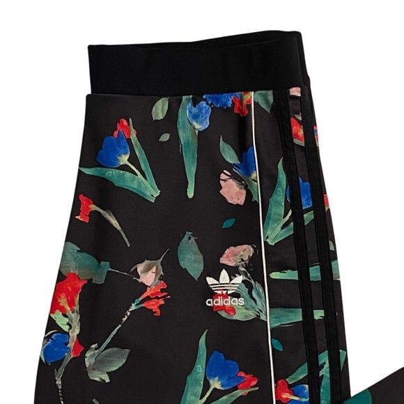 Women’s Adidas Triple Stripe Floral Leggings Size Large - Picture 5 of 10